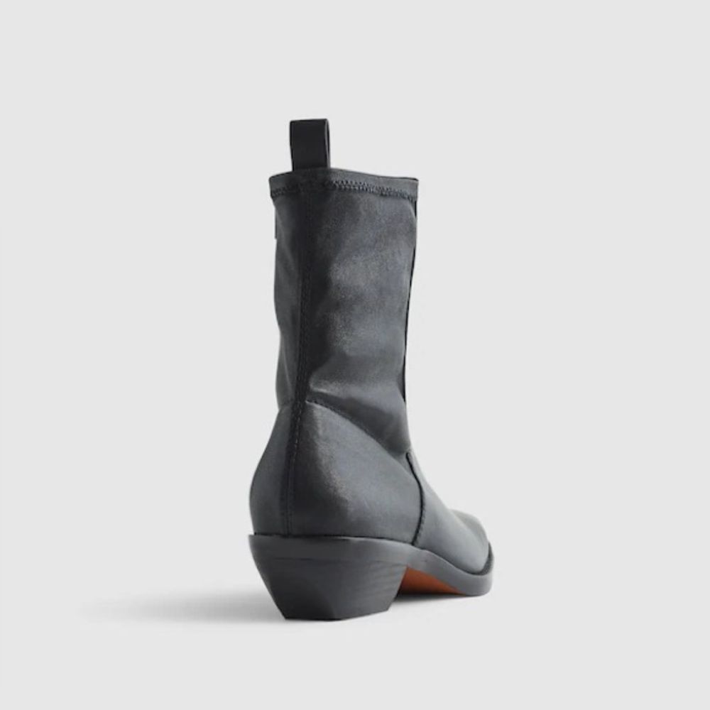 Madewell The Idris Ankle Boot in True Black Leather Size 9 NWOB - Picture 11 of 12